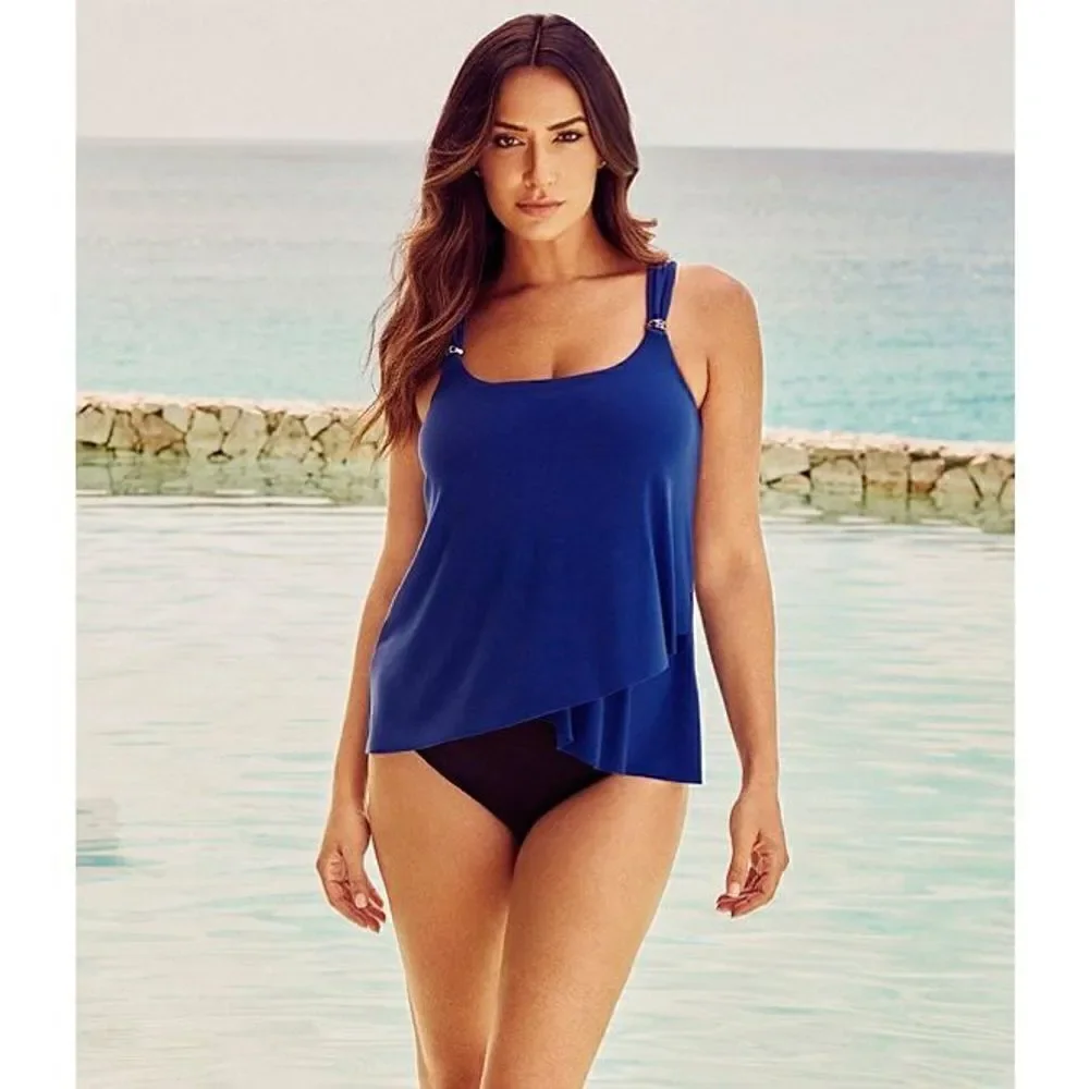 New. Miraclesuit blue tankini top. Size 10